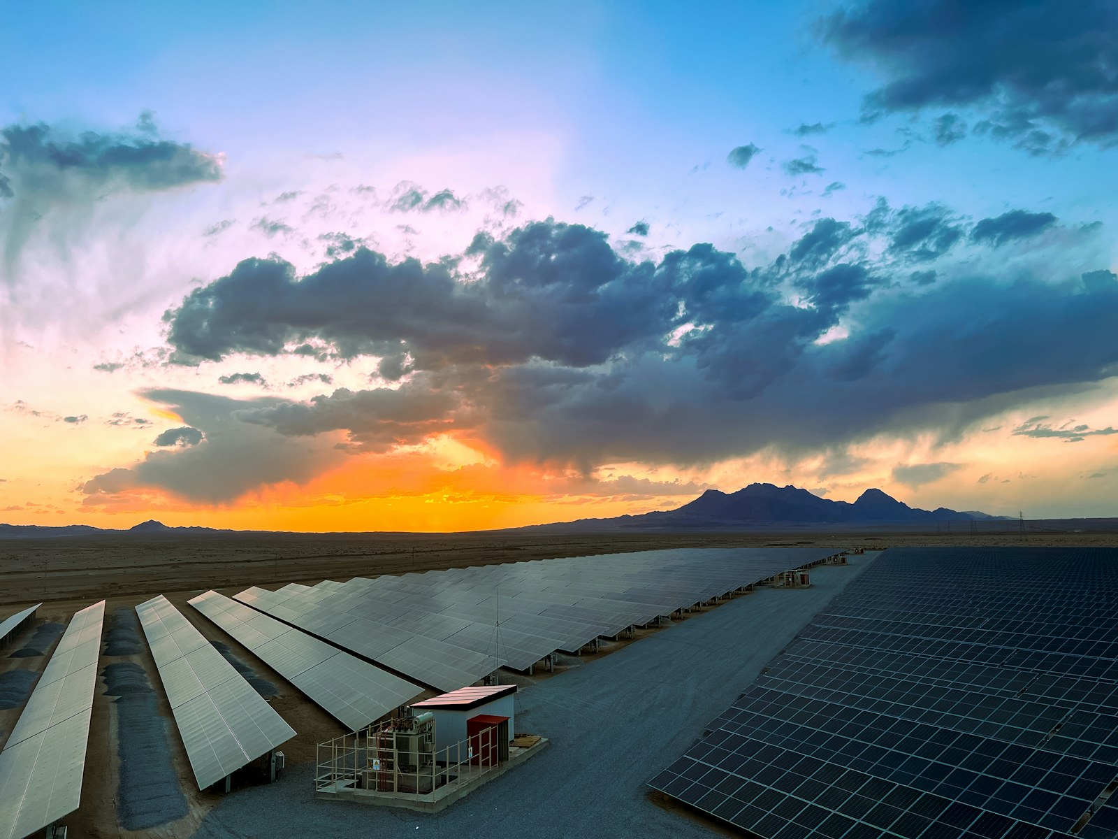 Solarpark aus der Luft